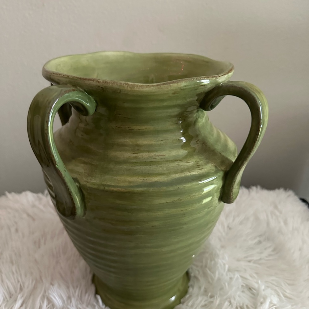 Elegant Green Ceramic Vase